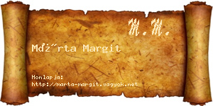 Márta Margit névjegykártya