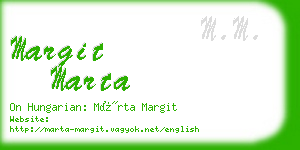 margit marta business card